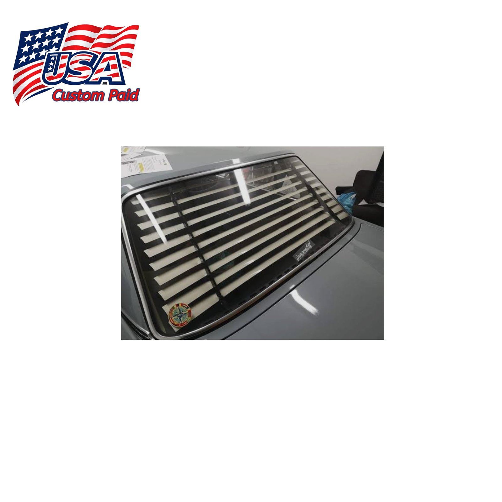 Rear Windshield Louver Sun Shade Vent Cover for Classic Cars Rear Windshield Louver Sun Shade Vent Cover for Classic Cars - Image 3